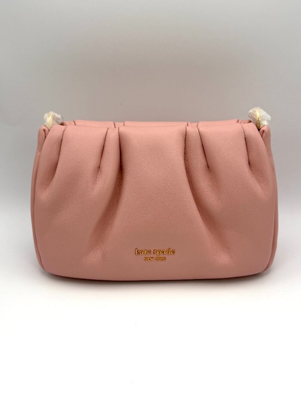 Kate Spade New York Souffle Pink Dune Smooth Leather Crossbody Bag NWT